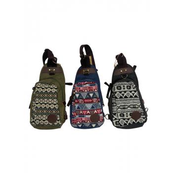 D1-A Canvas with Jacquard Crossbody Bags