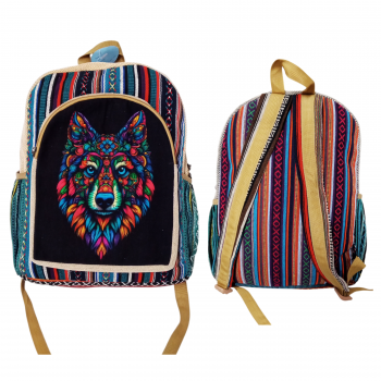 KIB-1745-FOX Hemp Cotton Fox Backpack