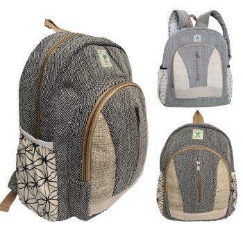 KIB-1745B Fancy Himalayan Hemp Large Backpack 17"