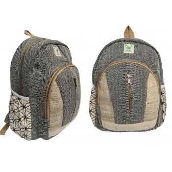 KIB-1746B Fancy Himalayan Hemp Small Backpack 12"