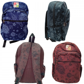 STU-01 Cotton Celestial Printed Backpacks