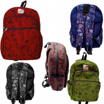 STU-02 Cotton Mushroom Printed Backpacks