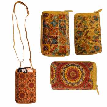 VL-205 Vegan Leather (Cork) Crossbody purse