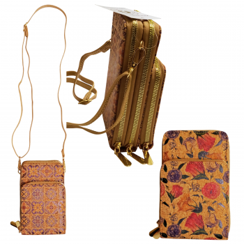 VL-203 Vegan Leather (Cork) Crossbody purse