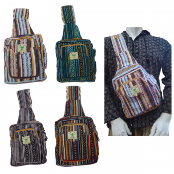 KIF-1730-G1 Mix Gheri Cotton Cross body bags