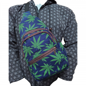 KIF-1730-J / L Cotton leaf print cross Body bags