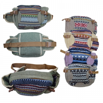 KIF-2401 Hemp Cotton Large Waist Bag
