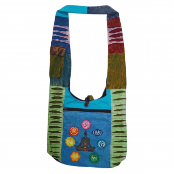 KIB-2024 Cotton Multi 7 Chakra Hobo Bags