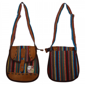 KSE-05 Cotton Hemp bags with leather trims