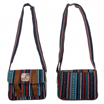 KSE-06 Cotton Hemp bags with leather trims