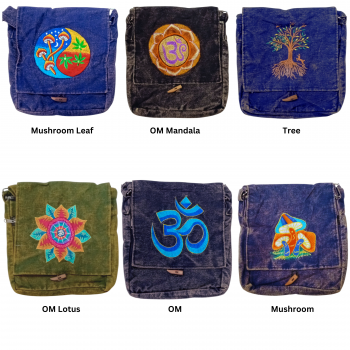 NSB-274-Asst Cotton Emb Shoulder Bags