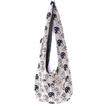 NSB 305A Cotton Mushroom Print Hobo Bags