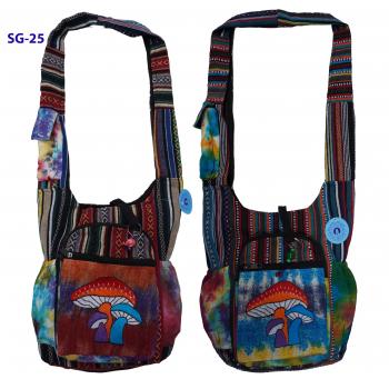 SG-25 Hemp Cotton Mushroom Hobo Bags