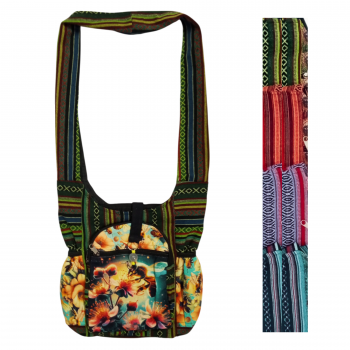 SG-25-BEE Cotton  Bee and Flower Hobo bags