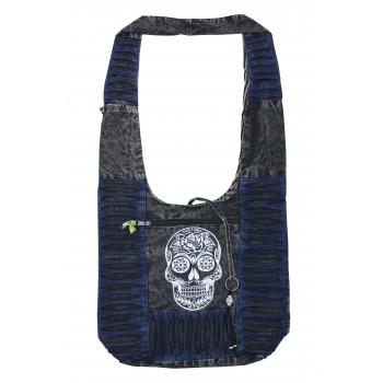 KIB-1793 Cotton Hobo Bag PW with Sugar Skull