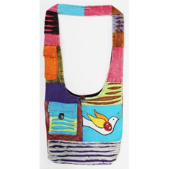 KIB-1809 Cotton Hobo Bag with Peace Bird