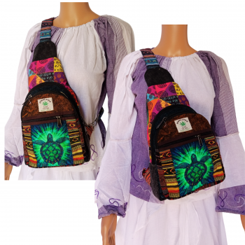 KIF-1730-T Cotton Turtle Crossbody Bags
