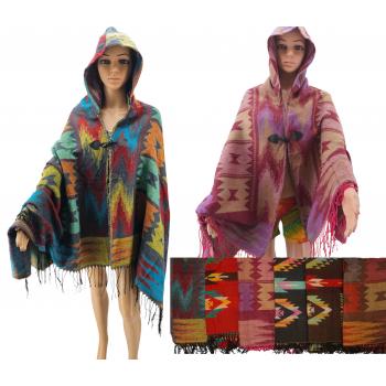CNP-2 Wool Blended Poncho with hood 