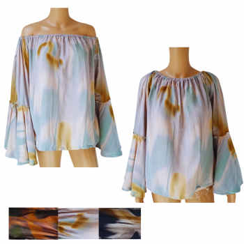 BU-559 Rayon Batik Wide sleeve Top