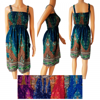 JJ-2025 Printed Rayon Short Jumpsuit