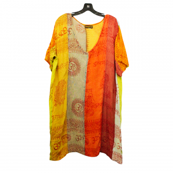 KIG-65 Rayon OM Mantra Print PW Dress