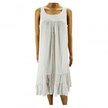 KIG-WH03 White Cotton Dress