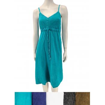 KN42S Cotton Stonewash spaghetti Dress