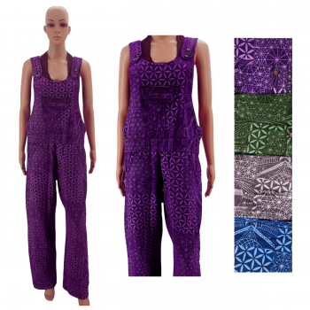 NC-10 Cotton FOL Print Overalls