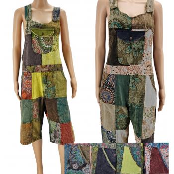NC-13 Cotton PW Printed Short Overalls