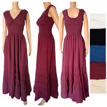 OM-026-01 Fine Cotton Long Dress
