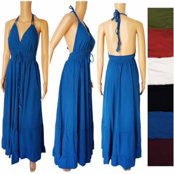OM-026-02 Fine Cotton Long Dress