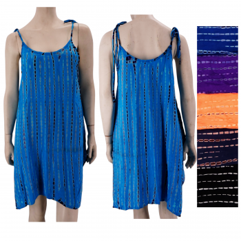 Oody-1 Rayon woven Tie dyed mini Dress