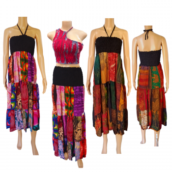 Pichit-88-W  Rayon Two-in-One Skirt Dress