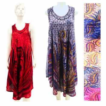 R-453 Rayon Batik Dress