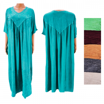 R-618-HS Rayon Stone wash Maxi dress