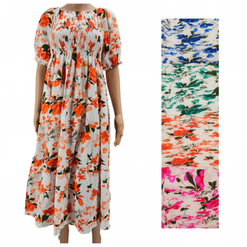 Sanga-07 Cotton Flower Printed Dress