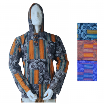 KIG-41-CT Cotton Patchwork Hoodie