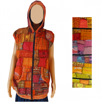 KIJ-17-SS Cotton Lined Sleeveless Hoodie