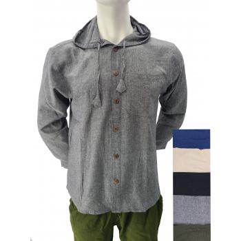 KN59 Cotton Button Up Hoodie