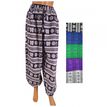 KIG-17 Cotton Om Print Baloon Trouser