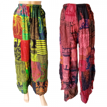 JJ-2028 Rayon Patchwork Palazzo pant