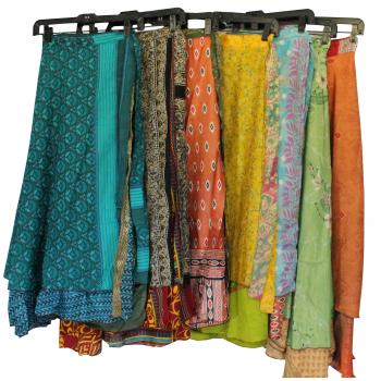 KIG-39-A Recy Silk Wrap Mini Skirt