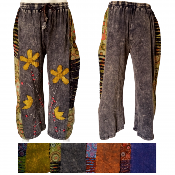 OMP-36 Cotton Lycra Emb Pants