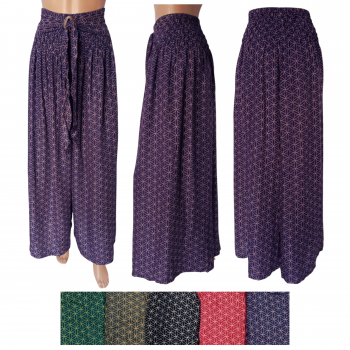 Pichit-81-FOL Rayon Flower of Life pint pant with coconut Button