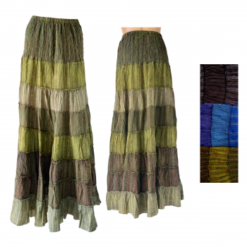 RKSKT-5 Stripe cotton Layer long  Skirts