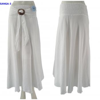SANGA-3 Cotton Coconut Button Skirt