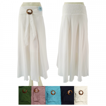 SANGA-3 Cotton Coconut Button Skirt