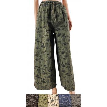 SPT-40 Cotton Mushroom Prints Pants