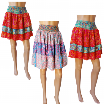 Silk-05 Silk Viscos Mini Skirt