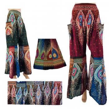 Pichit-83 Printed Rayon Bell Bottom Pants